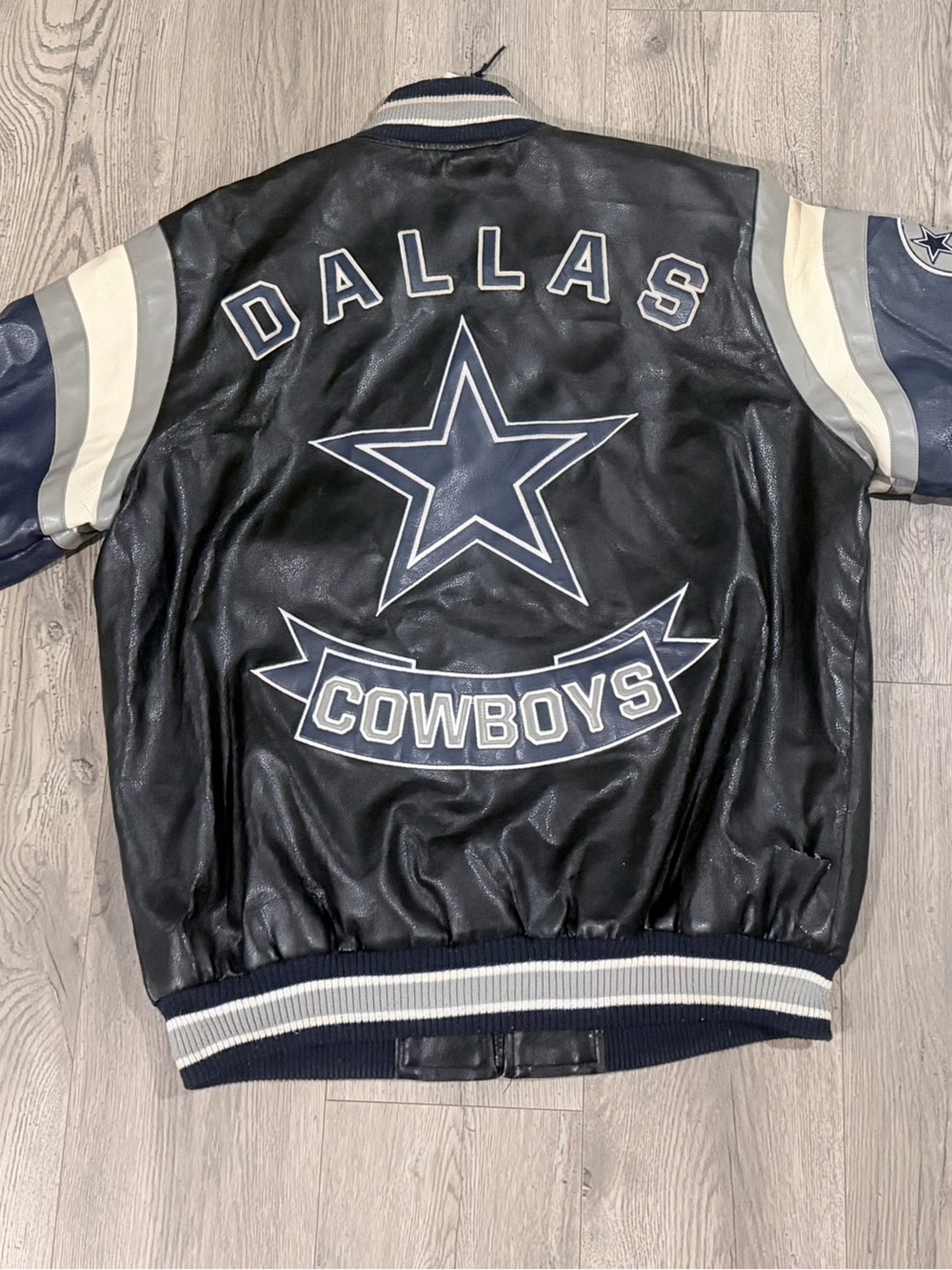 Vintage Dallas Cowboys Faux Leather Jacket XL
